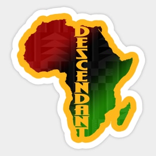 Descendant of Africa Sticker